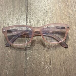 Stylish Pink Transparent Glasses readers 1.75